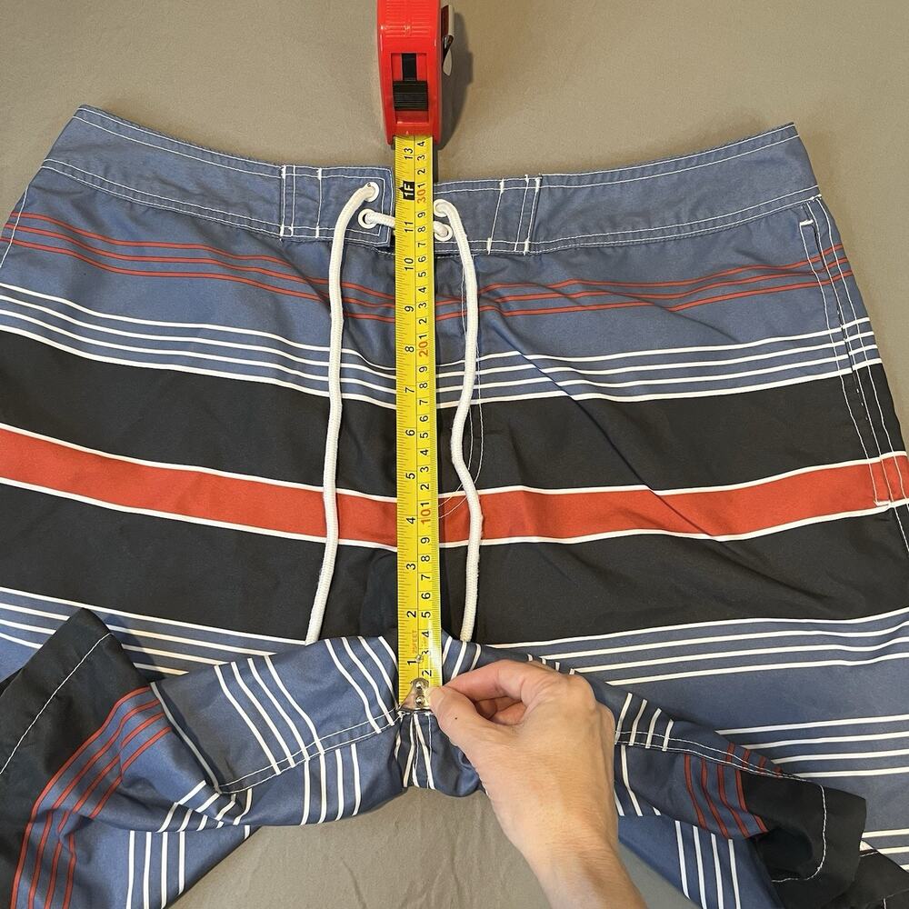 Gap Striped Board Swim Shorts Trunks Mens Large 9" Inseam - Picture 4 of 8